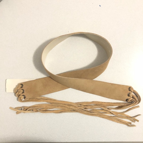 Laura Accessories - 😍Ladies suede fringe belt  Natural Tan NWT